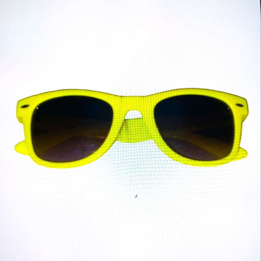 Neon yellow sunglasses